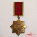 BULGARIAN  MEDAL FOR MERITS TO THE CONSTRUCTION TROOPS. 1ST. CLASS