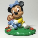 MINNIE MOUSE BABY WITH DOLL. FIGURE PVC 6 cm. BULLYLAND GERMANY 1987