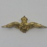 WWII SWEETHEART GOLD PLATED SILVER BROOCH WINGS R.A.F. -KING’S CROWN-