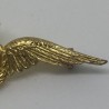 WWII SWEETHEART GOLD PLATED SILVER BROOCH WINGS R.A.F. -KING’S CROWN-