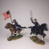 BRITAIN ACW AMERICAN CIVIL WAR 17481 UNION OFFICER AND FLAG BEARER. 2 pieces