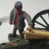 BRITAIN ACW AMERICAN CIVIL WAR 17239 SOUTHERN ARTILLERY SET CANNON + 5 CREW MAN
