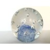 SPHERICAL GLASS PAPERWEIGHT: LIGHT BLUE COLOR AND CONTROLLED BUBBLES