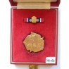 CZECHOSLOVAKIA GILDED CLASS MEDAL FOR CONTRIBUTIONS TO THE DEVELOPMENT OF FRIENDSHIP & COOPERATION. BOX, RIBBON BAR w/ MINIATURE