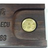 SPAIN COINS. UNCIRCULATED 10 ECU GOLD COIN FDC 1989. WITH CASE & CERTIFICATE