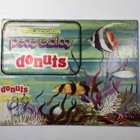 VINTAGE ALBUM STICKERS EXOTIC FISHES. PANRICO DONUTS 1973. FULL
