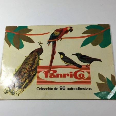 VINTAGE ALBUM 96 STICKERS OF BIRDS. PANRICO DONUTS 1972. FULL