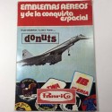 VINTAGE ALBUM 60 STICKERS OF AIRCRAFT EMBLEMS AND THE SPACE CONQUEST. PANRICO 1975. FULL