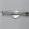 VINTAGE SILVER TIE PIN WITH LETTER "E"