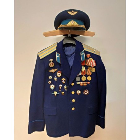 USSR CCCP RUSSIAN SOVIET ARMY MILITARY PARADE UNIFORM COMMANDER PILOT MAJOR майо́р AIR FORCE COMPLETE w. MEDALS BADGES INSIGNIA