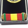 SPAIN MILITARY MEDAL OF THE CAMPAIGN 1936-1939 CIVIL WAR SERVICES IN REARGUARD (GREEN BADGE) CASE, MINIATURE MEDAL, RIBBON BAR