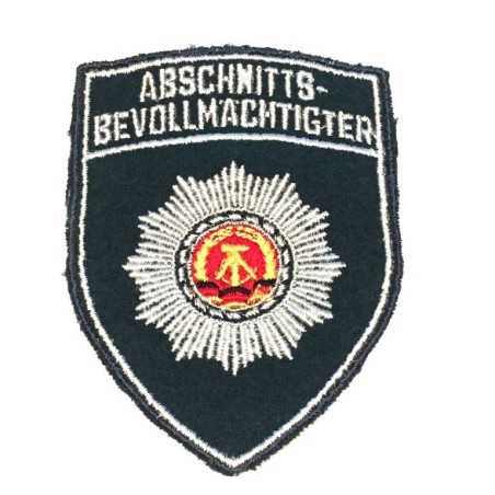 DDR POLIZEI PATCH ABSCHNITTSBEVOLLMÄCHTIGTER UNIFORME SECCIÓ AUTORITZADA POLICIA  (DDR-P2)