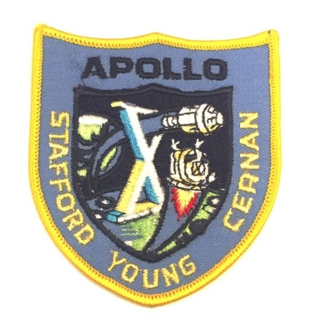 NASA MISSIÓ APOLLO X STAFFORD - YOUNG - CERNAN. PEGAT EUA VINTAGE BRODAT 3,5X3 POLZADES (USA P-7)