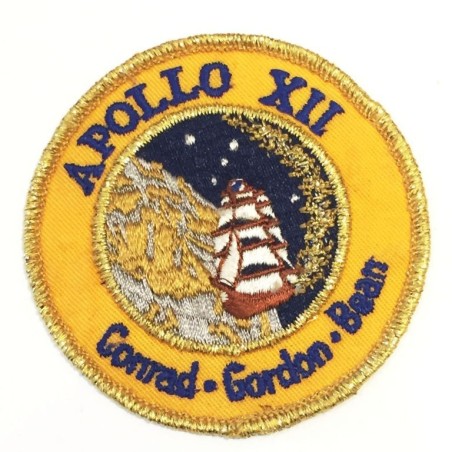 PROGRAMA DE LA NASA APOLLO XII, CONRAD - GORDON - BEAN. PARCHE BORDADO DE 7,5 cm (USA P-23)