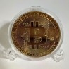 COMMEMORATIVE TOKEN CRYPTOCURRENCY BITCOIN GOLD SYMBOL PICKAXE IN BACK