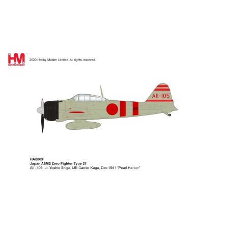 Hobby Master 1:48 A6M2 Zero-Sen/Zeke IJNAS Kaga Flying Group Yoshio Shiga