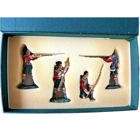 92nd GORDON HIGHLANDERS, 2nd BATTALION (4 FIGURES). COLLECTION SOLDIERS OF THE HISTORY OF SPAIN. 1:32 ALTAYA