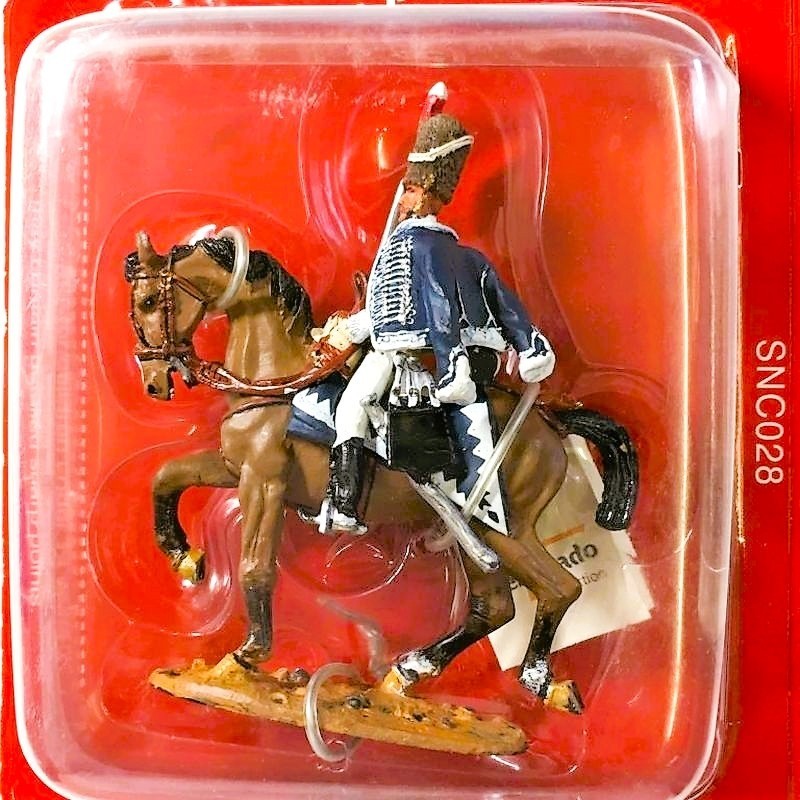 Figure Soldier Napoleonic War Austerlitz metal Military courier horse 1/32 Atlas 