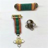 SPAIN MILITARY MEDAL CROSS OF POLICE MERIT WITH WHITE DISTINCTION - ORIGINAL CASE, MINIATURE MEDAL, LAPEL PIN AND RIBBON BAR