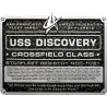 Réplica de la Placa del Casco de la USS Discovery. Star Trek Eaglemoss Colección Oficial de Naves. EDICIÓN ESPECIAL 3