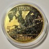 COMMEMORATIVE TOKEN IN MEMORY OF R.M.S. TITANIC VOYAGE (GOLD). SOUVENIR COLLECTION