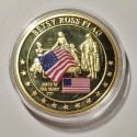 COMMEMORATIVE TOKEN BETSY ROSS FLAG. BIRTH OF OLD GLORY (1777) (GOLD). SOUVENIR COLLECTION