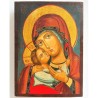 THE HOLY MOTHER OF GOD (ODIGHITRIA) ORTHODOX ICON. WOOD HAND PAINTED
