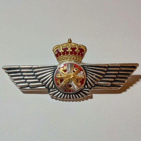 BADGE OF THE SPANISH AIR FORCE. SPECIALIST IN TELECOMMUNICATIONS AND ELECTRONICS INSIGNIA "ROKISKI" 9 cm, 2000's - Current Desig