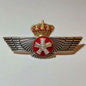 BADGE OF THE SPANISH AIR FORCE. AIRCRAFT MAINTENANCE SPECIALIST INSIGNIA "ROKISKI", 2000's Current, KING FELIPE VI ERA (E-087)
