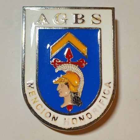 SPANISH ARMY METAL BADGE HONORABLE MENTION OF THE NCO GENERAL BASIC ACADEMY, 2000's - Current Design KING FELIPE VI ERA (E-097)