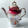 NATURE-DECORATED SMALL CERAMIC TEAPOT. MID 20th CENTURY. VINTAGE CRYSTAL & CERAMICS COLLECTION (VYC-14)