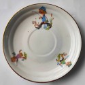 CHILDREN-DECORATED CERAMIC PLATE. MID 20th CENTURY. VINTAGE CRYSTAL & CERAMICS COLLECTION (VYC-36)