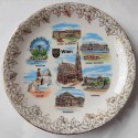 VIENNA FAMOUS PLACES CERAMIC PLATE WITH DISPLAY STAND. MID 20th CENTURY. VINTAGE CRYSTAL & CERAMICS COLLECTION (VYC-37)