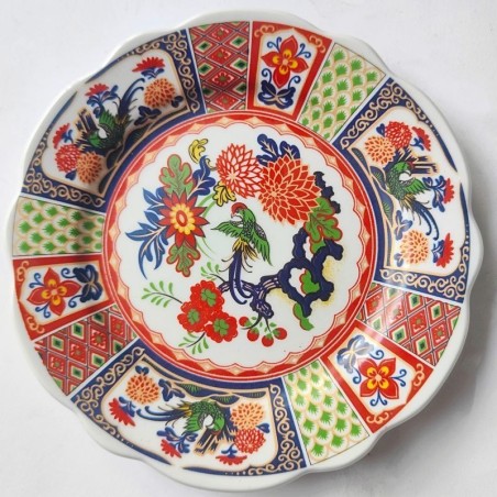 NATURE-DECORATED CERAMIC PLATE. MID 20th CENTURY. VINTAGE CRYSTAL & CERAMICS COLLECTION (VYC-38)