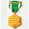 US NAVY AND MARINE CORPS COMMENDATION MEDAL "FOR MILITARY MERIT". ORIGINAL CLAMSHELL CASE, RIBBON BAR & LAPEL PIN