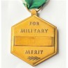 US NAVY AND MARINE CORPS COMMENDATION MEDAL "FOR MILITARY MERIT". ORIGINAL CLAMSHELL CASE, RIBBON BAR & LAPEL PIN
