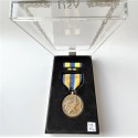 NAVY EXPEDITIONARY MEDAL OF USA . LUXURY PLASTIC CASE, PIN and RIBBON BAR