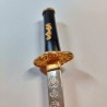 KATANA SWORD WITH DRAGON ON THE HANDLE, ASIAN STYLE. 1/6 SCALE (21 cm). REPLICAS OF HOBBY WEAPONS COLLECTION