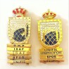 SPANISH ARMED FORCES BADGES OF MERIT FOR PEACEKEEPING OPERATIONS. 2 BADGES & CASE (E-106)
