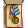 BULGARIAN MEDAL FOR 10 YEARS OF SERVICE IN THE INTERNAL MINISTRY. 3rd. CLASS.  New coat.  MVR. WHIT PIN AND BOX.