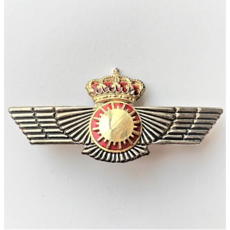 SPANISH AIR FORCE WINGS. BADGE OF ADMINISTRATION SPECIALTY 9,5 CM CURRENT DESIGN. KING FELIPE VI ERA (E-143)