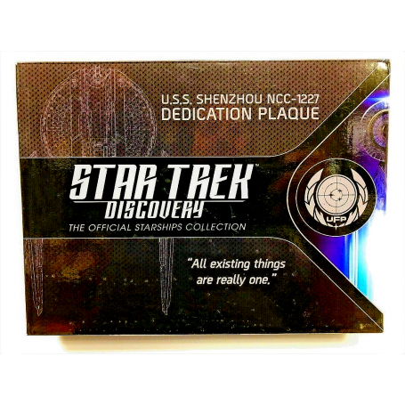 Réplica de la Placa del Casco de la USS Shenzou. Star Trek Eaglemoss Colección Oficial de Naves. EDICIÓN ESPECIAL 2