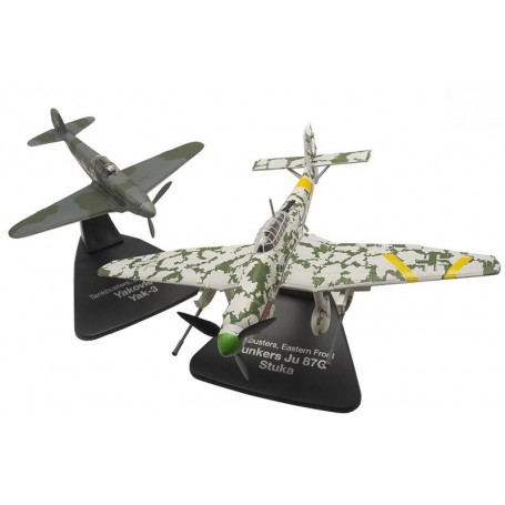 Atlas Editions Fighters WWII 4909-021 Yakovlev Yak-3 vs Junkers Ju 87G Stuka. Tankbusters, Eastern Front. Set two pieces