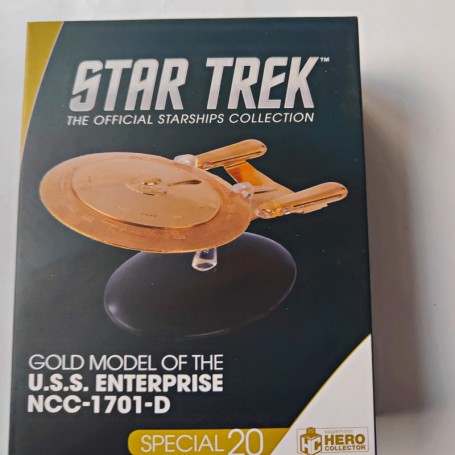U.S.S. ENTERPRISE NCC-1701-D (GOLD) (SSSXX820C). EAGLEMOSS STAR TREK OFFICIAL SHIPS COLLECTION